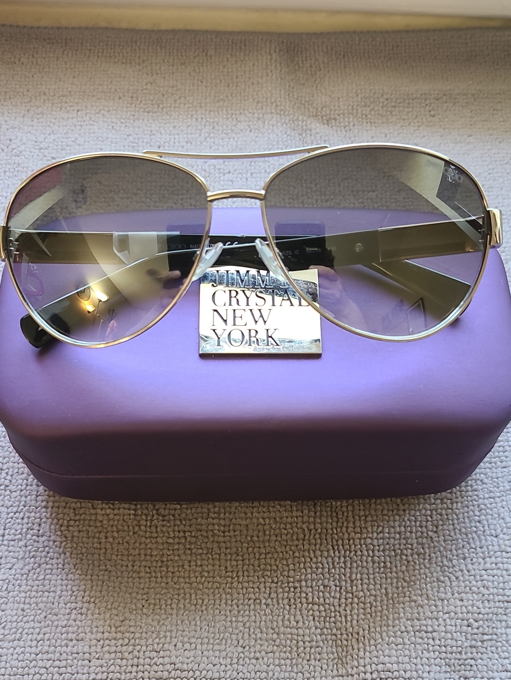 NEW & AUTHENTIC JIMMY CHOO SUNGLASSES MODEL-BABA/S , SILVER MIRROR LENSES, BLACK